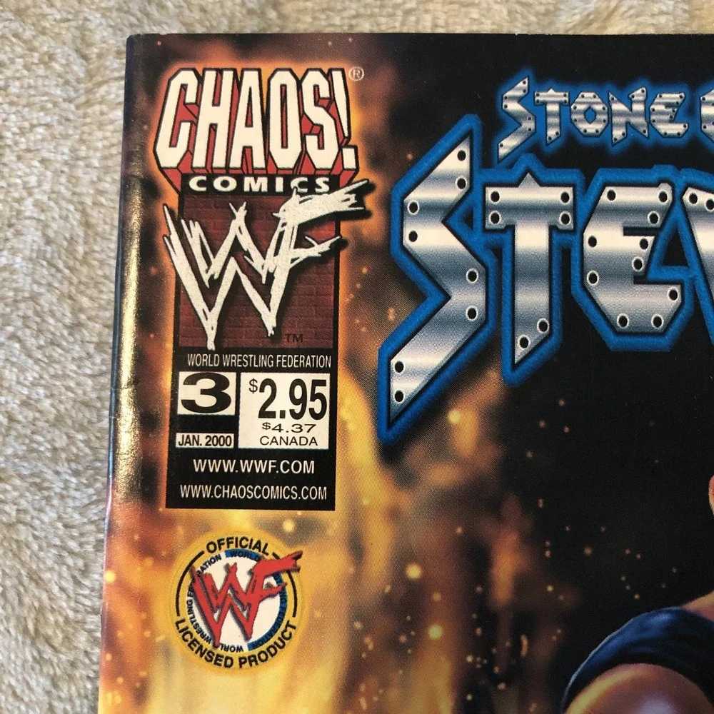 Vtg Stone Cold Steve Austin Chaos Comics WWF #3 Jan 2000 Wrestling Comic Book